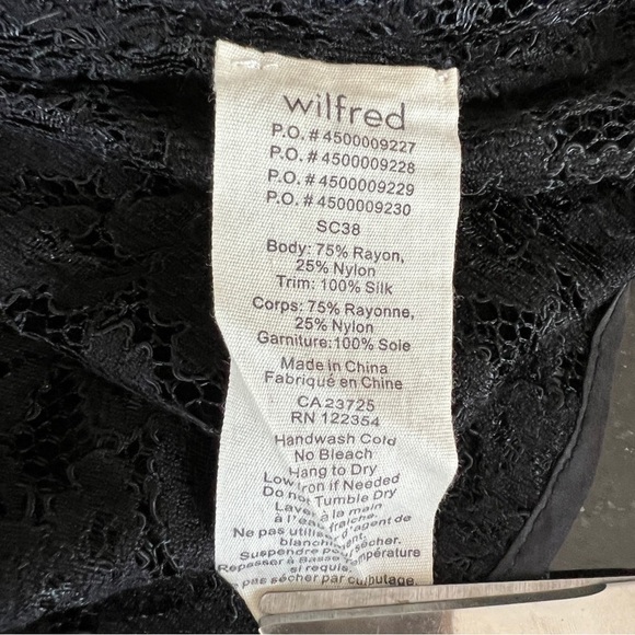 Aritzia Wilfred Black Sheer Lace Racer Back Tank Top Size Small - Picture 9 of 9